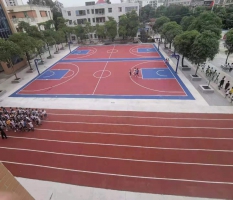 防城港公車鎮中學小籃球架安裝
