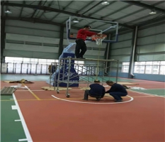柳州市放城港室內籃球架安裝